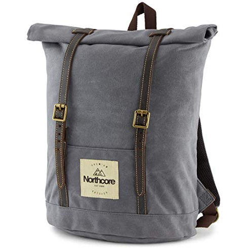 2025 Northcore Waxed Canvas Back Pack NOCO118 - Stone Grey